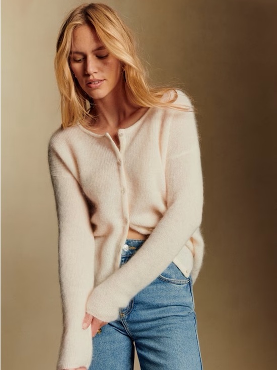 Sezane Sweaters - Sezane Gaspard Cardigan in Soft Pink S
